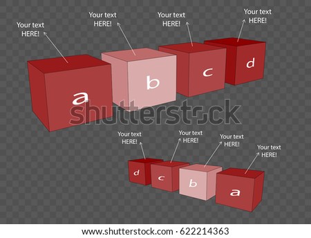 vector cube template infographic web design stock vector royalty