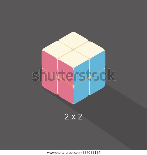 vector cube toy puzzle, 2x2\
square