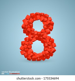 Vector cubes as a symbol font. 8