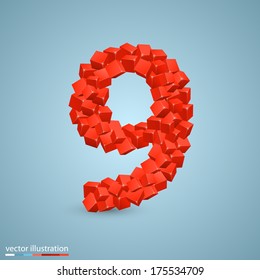 Vector cubes as a symbol font. 9