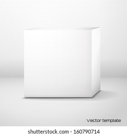 Vector cubic box template.