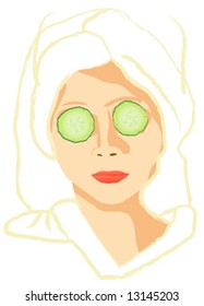 Vector Cucumber Facial Spa