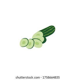 Vector Cucumber isolated on white