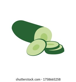 Vector Cucumber isolated on white