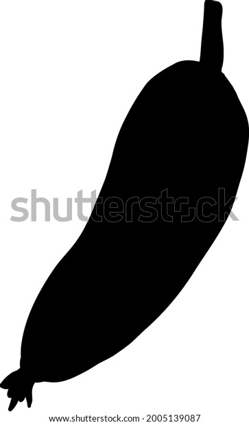 Vector Cucumber Silhouette Black Onion Shape Stock Vector (Royalty Free ...