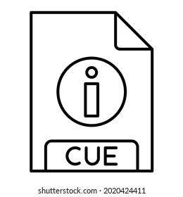 Vector CUE Outline Icon Design
