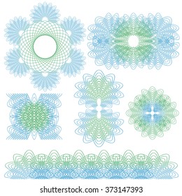 Vector Cuilloche Ornaments Set 