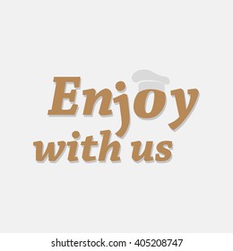 Vector of culinary text, culinary symbol or icon, culinary illustration