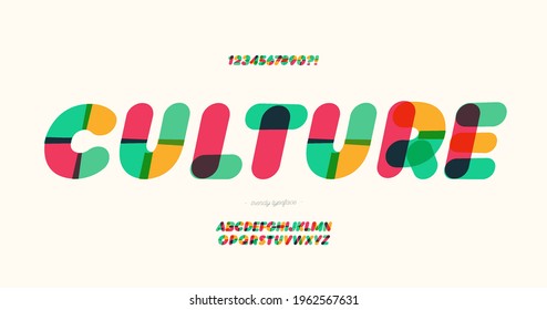 Vector culture font bold style for infographics, motion graphics, video, promotion, decoration, logotype, party poster, t shirt, book, animation, banner, game, printing. 10 eps
