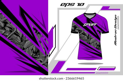 Vector culture purple gray sports shirt jersey design template 3d