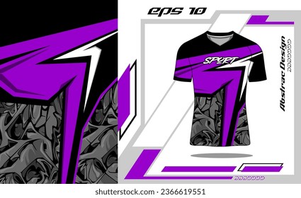 Vector culture purple sports shirt jersey design template 3d