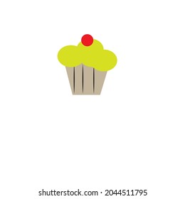 vector cup cake illustration or logo