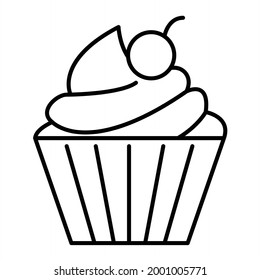 Diseño del icono de contorno de copo de copa de vectores
