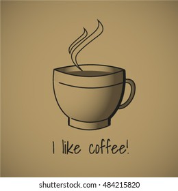 Vector cup of coffee