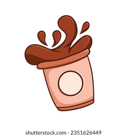 Vector cup of coffee or chocolate