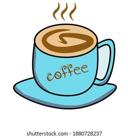 vector cup of coffee for coffeshop logo