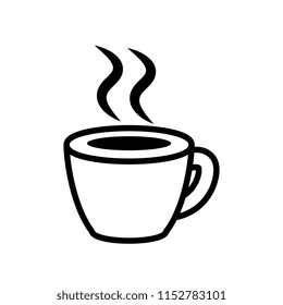 Vector Cup Of Coffee Icon Isolated On White Background