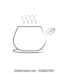 Vector of a cup of coffee. illustration of a cup of coffee. Inspirational icon. Inspirational vector.