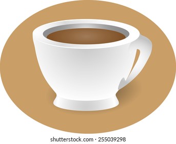 vector cup of coffee isolated illustration