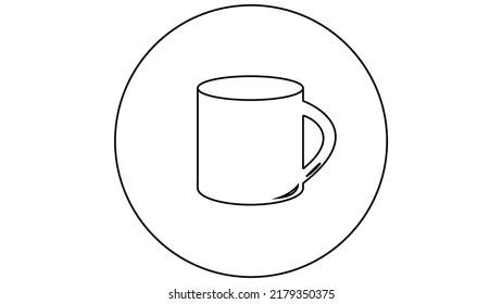 Vector cup of coffee. Coffee cup isolated project.