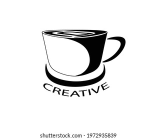 vector cup of coffee logo design