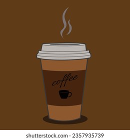 Vector cup of coffee vector logo illustration design