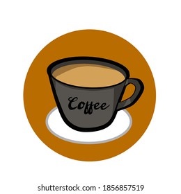 vector a cup of coffee on a plate, which can be used for logos, backgrounds or anything