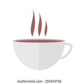 vector cup of coffee on a white background