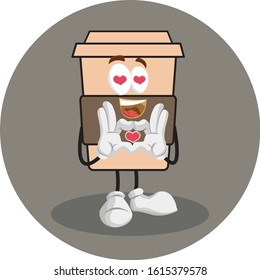 vector cup coffee pose love