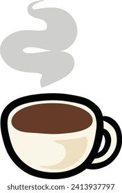 Vektorgrafik der Tasse Kaffee mit Dampf