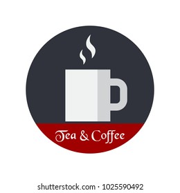 vector of a cup of coffee and tea icon sign