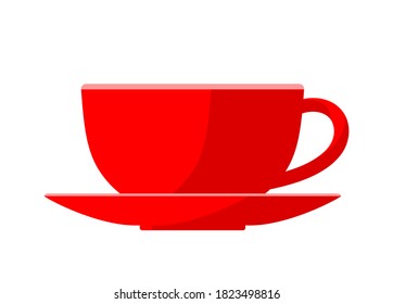 vector cup of coffee or tea isolated on white background