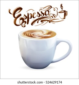 vector cup of espresso coffee