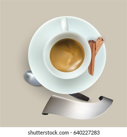 vector cup of espresso coffee