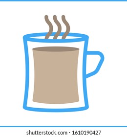 Vector Cup Flat icon. Mug symbol