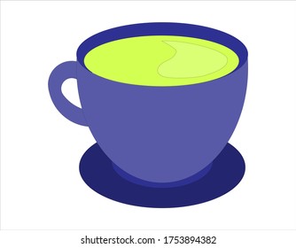 taza vectorial de bebida de hierbas