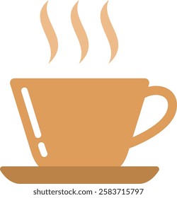 vector cup of hot drink. icon symbol