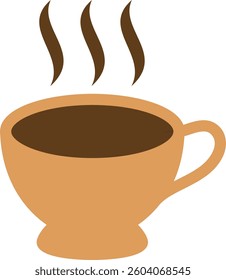 vector cup of hot drink. icon symbol