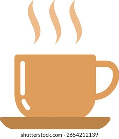 vector cup of hot drink. icon symbol