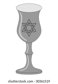 Vector of a cup for kiddush wine - judaica