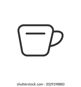 Icono de línea de copa del vector. Símbolo con estilo de contorno de moda. Ilustración vectorial aislada en un fondo blanco. 