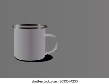 Vector cup or mug cup made in real