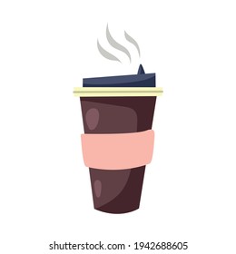 Vector cup of takeout coffee
