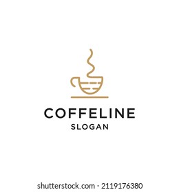 Vector cup of tea or coffee drawn by single continuous line.