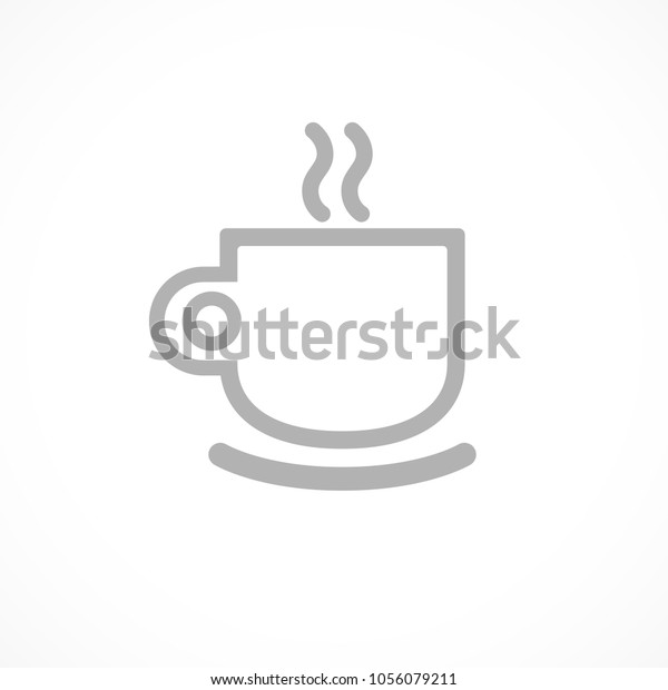 Vector Cup Tea Coffee Icon Drawn Stock Vector Royalty Free 1056079211 Shutterstock 1885