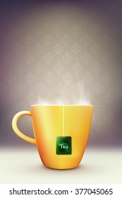 vector - cup of tea illustration