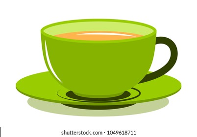 vector cup of tea isolated on white background