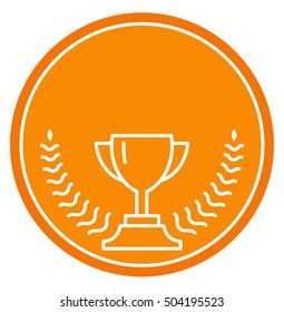 Vector cup. Thin line victory bowl. Trophy super bowl icon. White super cup isolated on white background. Triumph prize. ?onquest with wreath icon. Reward sign symbol. First place award. Promotion.