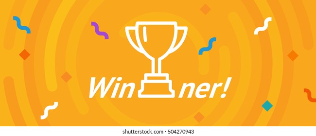 Vector Cup. Thin Line Victory Bowl. Trophy Super Vase Icon. White Super Cup Isolated On Orange Background. Triumph Prize. Victory Icon. Prize Symbol. First Place Goblet. Minimalist Hipster Mug. EPS 10