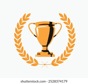 Vector del trofeo de la copa del campeón, diseño del Vector, premio del trofeo del ganador de la copa del campeón, ilustración, aislado en el fondo blanco